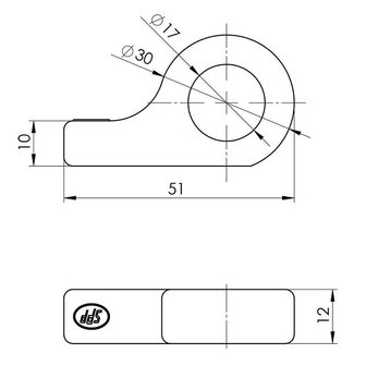 Contraparte para cerradura de tension SPP Z-12A