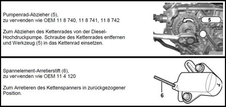 Juego de calado de distribucion para BMW y MINI 1.5 y 2.0L Diesel