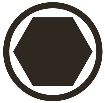 3/8 punta de vaso hexagonal 3 mm