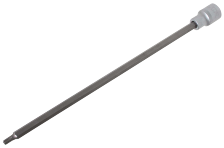 Punta de vaso longitud 300mm entrada (1/2) perfil en T (para Torx) con perforacion T30