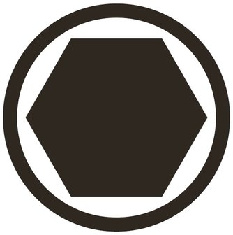 1/2 punta de vaso de impacto hexagonal 6x100 mm