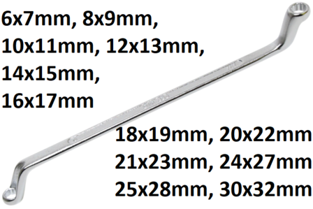 Llave de estrella doble, acodada