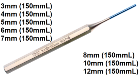 Botador 3 - 12mm (150mmL)