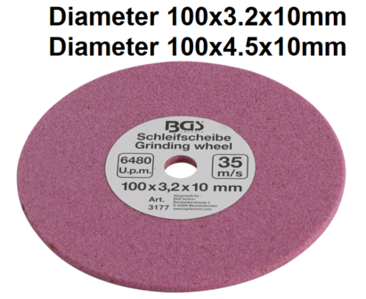 Disco abrasivo para BGS 3180, 100 x 3,2 x 10 mm