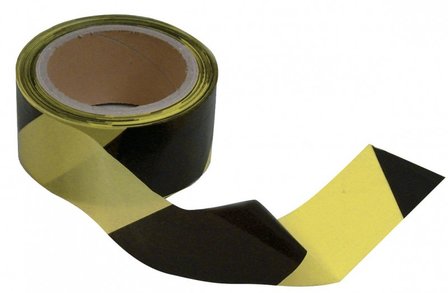 Salida de cinta negro-amarillo 50mm