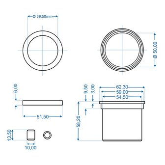 Cojinete deslizante para freno de inercia adecuado para Knott KF27A - KF30C - KRV30B - KRV30A B