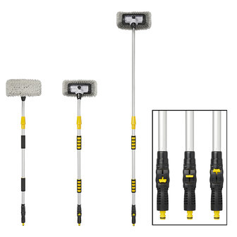 Cepillo de lavado 3D con deposito de jabon y mango ajustable telescopico 2,5 metros