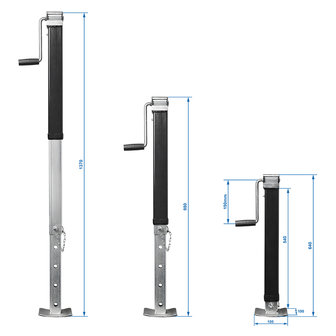 Pata de apoyo extensible para trabajo pesado SH64 7000