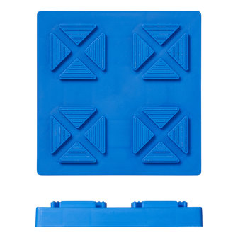 Platos base apilables 21x21x3 3cm - set de 4 piezas