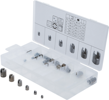 Surtido de insertos roscados autorroscantes 32 piezas