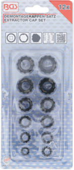 Juego de tapas de desmontaje para tornillos y tuercas hexagonales danados | 12 piezas