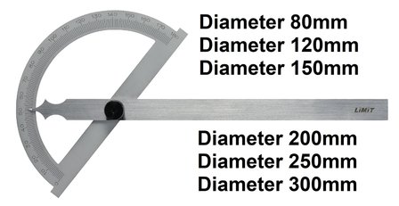 Arco de grados / calibre de grados 180&deg;