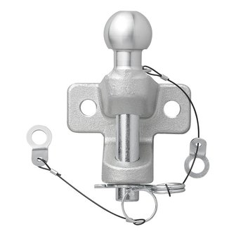 Bola de remolque plateada combinada doble version D20.2 S350 homologada tipo E