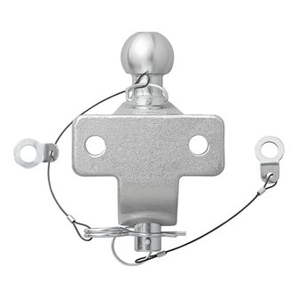 Bola de remolque plateada combinada doble version D20.2 S350 homologada tipo E