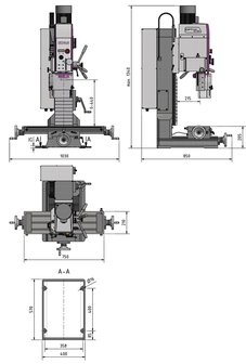 Cortador de perforacion 450x200x460 mm