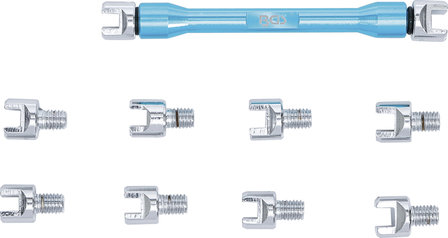 Llave de radios cabezales intercambiables para motos 10 piezas