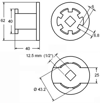 Llave de filtro de aceite 6 dientes para Hyundai y Kia 2.0L / 2.2L Diesel