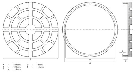 Bgs technic Rubberschijf  voor hefplatforms  dia 130 mm