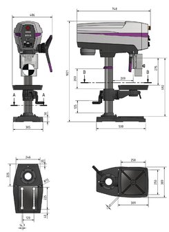 Perforadora de mesa diametro 25 mm 3x400V