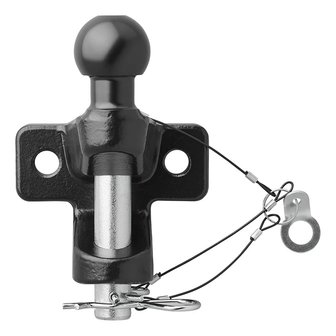 Bola de remolque negra combinada version doble D21 S350 homologada tipo E