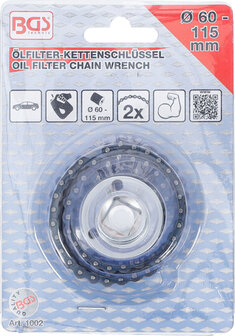 Llave de cadena para filtros de aceite Profi &Oslash; 60 - 115 mm
