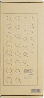 Bandeja para carro 1/3: Llaves de vaso 12 caras (1/4), (1/2) 29 piezas