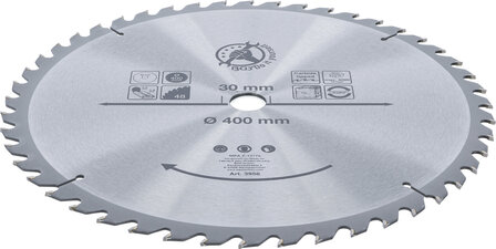 Hoja de sierra circular con puntas de carburo &Oslash; 400 x 30 x 3,4 mm 48 dientes