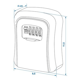 Caja fuerte para llaves con cerradura de combinacion