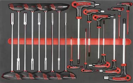 Carro de herramientas negro de 8 cajones con 308 herramientas (EVA)