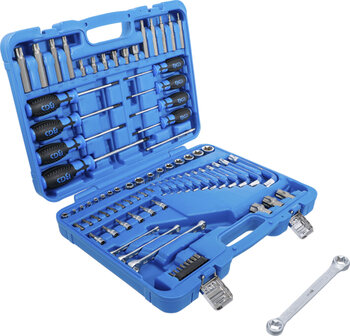 Juego de herramientas (1/4) + (1/2) E-Torx / perfil en T (para Torx) 84 piezas