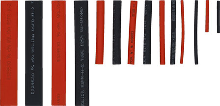 Tubo reductor de surtido | Rojo / Negro | 150 piezas.