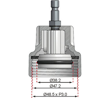 Adaptador N&ordm; 18 para BGS 8027, 8098 para VW