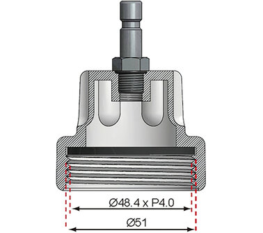 Adaptador N 11 para BGS 8027/8098:Audi, VW