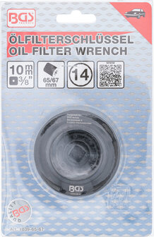 Llave de filtros de aceite 14 caras &Oslash; 65 - 67 mm para Daihatsu, Fiat, Nissan, Toyota
