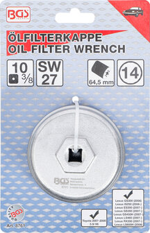 Llave de filtros de aceite 14 caras &Oslash; 64,5 mm para Lexus, Toyota
