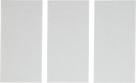 Tacos de fieltro Placas blanco 100 x 200 mm 3 piezas