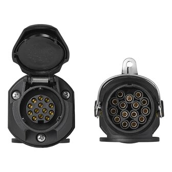 Enchufe adaptador de 24 V 15 a 12 V 13 pines ISO12098 &gt; ISO11446