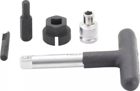Juego de llaves universal para el servicio de cambio de aceite para tapones de drenaje de aceite de plastico propulsion hexagonal exterior de (