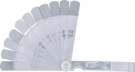 Juego de galgas de precision, curvadas 12 piezas