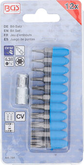 Juego de puntas entrada 6,3 mm (1/4) perfil en T (para Torx) 11 piezas