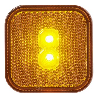 Luz de posicion lateral 12 24V naranja 65 x 65 mm LED