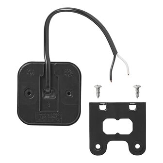Luz de posicion lateral 12 24V naranja 65 x 65 mm LED con soporte