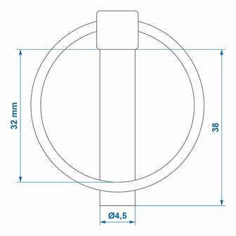 Pasador de chaveta de 4 5 mm con anillo