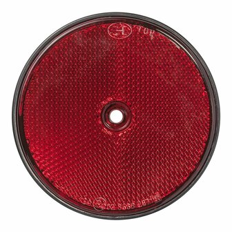 Reflector rojo de 80 mm con montaje por tornillo