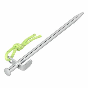 Piqueta de roca 20 cm acero galvanizado con gancho en L Heavy Duty x10 unidades