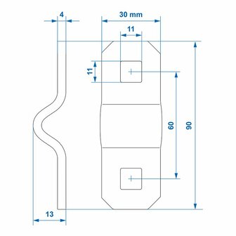 Soporte de montaje para anillo D de 10 mm