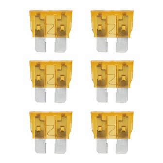 Fusibles de cuchilla marron claro estandar de 5 A  6 piezas