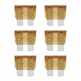 Fusibles de cuchilla marron estandar de 7 5 A  6 piezas