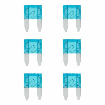 Fusibles de cuchilla mini 15A azules 6 piezas