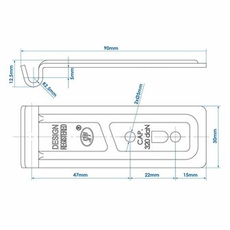 Contraparte para cerradura de tension SPP Z-06